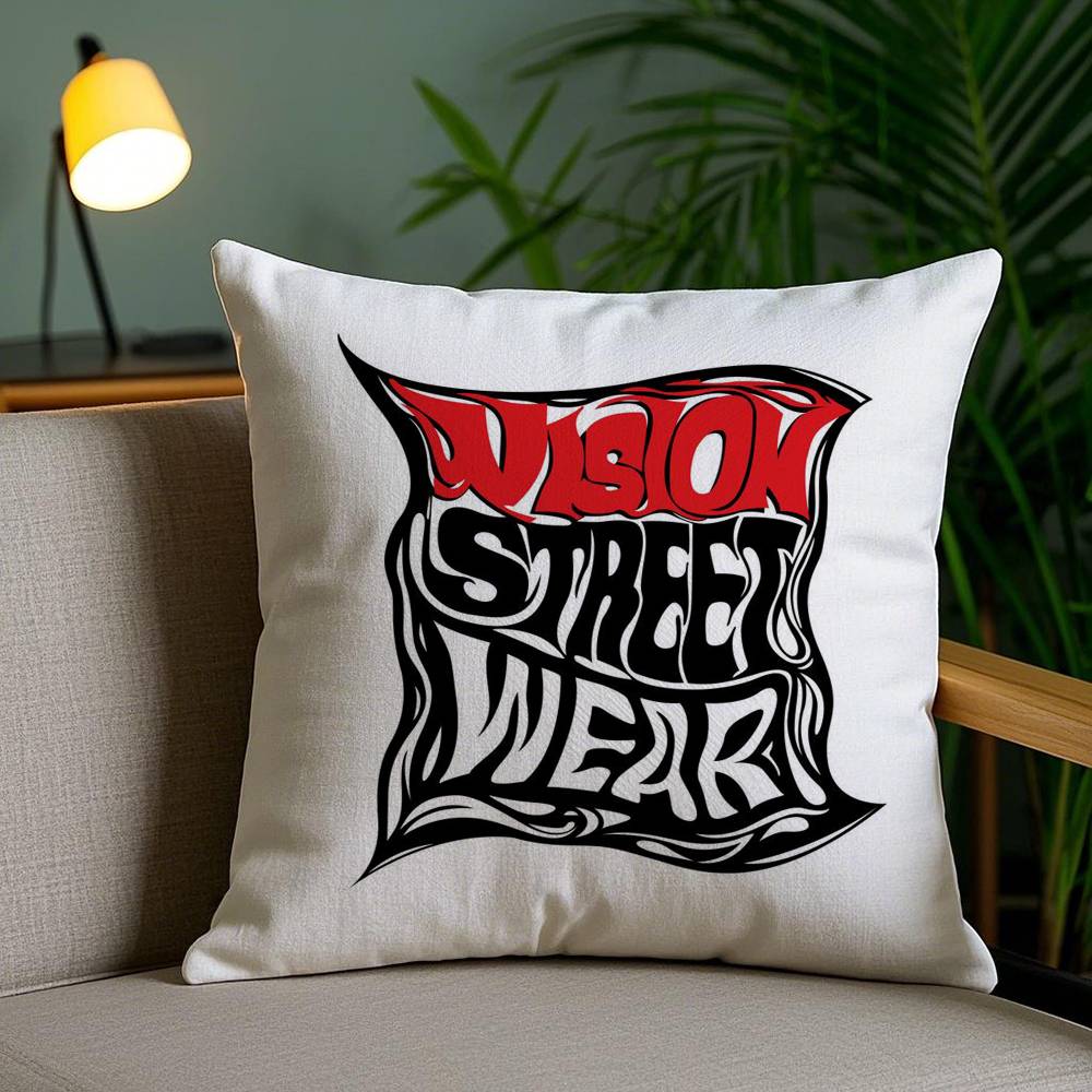 V-Vision S-Street W-WearS Наволочка Офисный Диван Стул в Общежитии Спинка Короткий Плюш Двусторонний Принт Домашняя Наволочка для Подушки