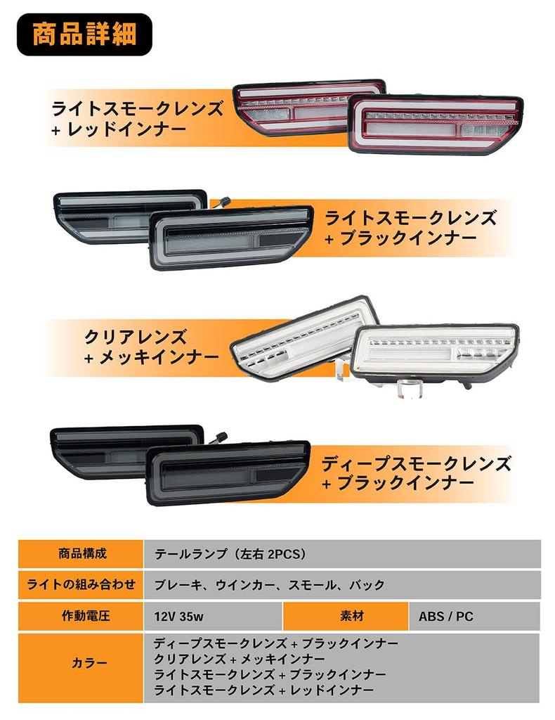 CRAFT WORKS Jimny Задний фонарь Jimny Sierra Светодиодный задний рассеиватель Специальный прозрачный дымчатый красный Открывающийся Простая установка Последовательный указатель поворота Плавный указатель поворота