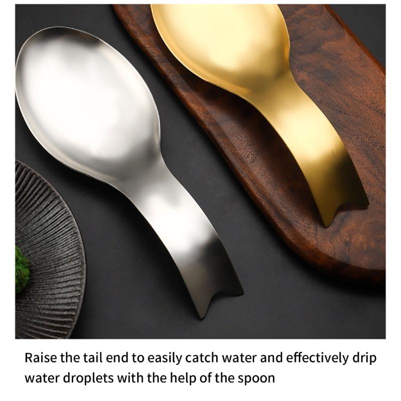 Stainless Steel Spoon Rest Ladle Holder For Kitchen Cooking Utensils Spatula Rack Corrosions Resistant Dishwasher Safe