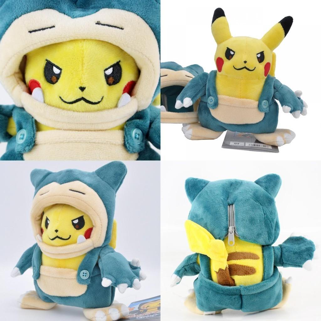 Adorable 20cm Pokemon Pikachu And Snorlax Soft Plush Toy For Kids