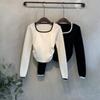 C S In The Room Women leThe lIne Color bloCkIng Cropped ShirrIng Knit 2Color C