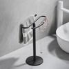 Metal Countertop Hand Towel Holder Double Sided Stand for Bathroom and Vanity Hand Towels and Small Guest Towels Counter Towel Holder for Bathroom