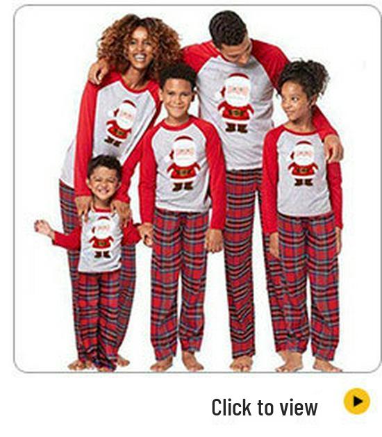 2025 Семейный комплект в клетку с принтом оленей - Осенне-зимний рождественский наряд