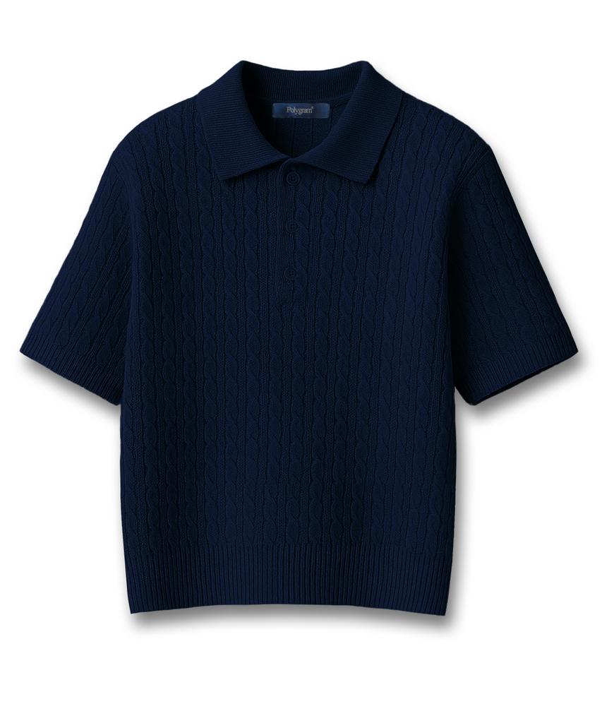 POLYGRAM Washable Cotton Cable Collar Half Knit - 4 Colors