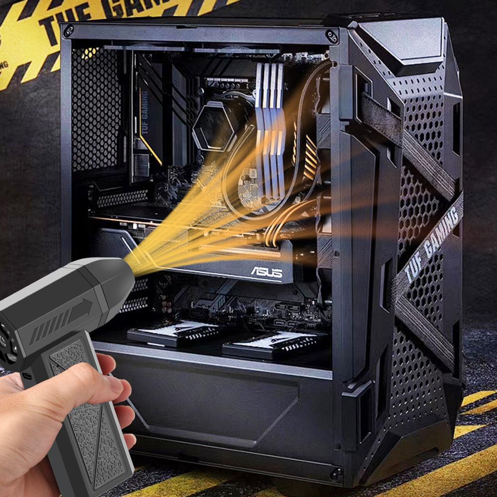 Инструмент для уборки Воздуходувка Мощный фен Электрическая воздуходувка для пыли Автоаксессуары Снежная воздуходувка Турбо-реактивный вентилятор Сильная продувка Универсальный 4 скорости регулируемые