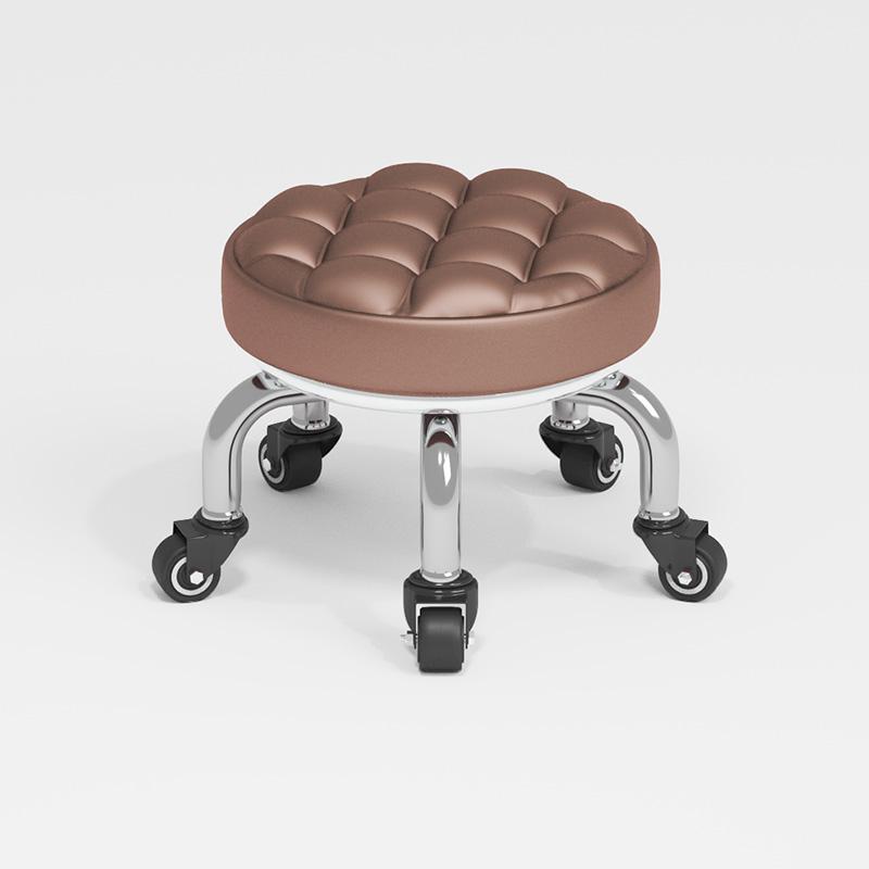 Бесшумный бытовой низкий табурет на колесах - Многоцелевой для переобувания, передвижения ребенка и уборки пола