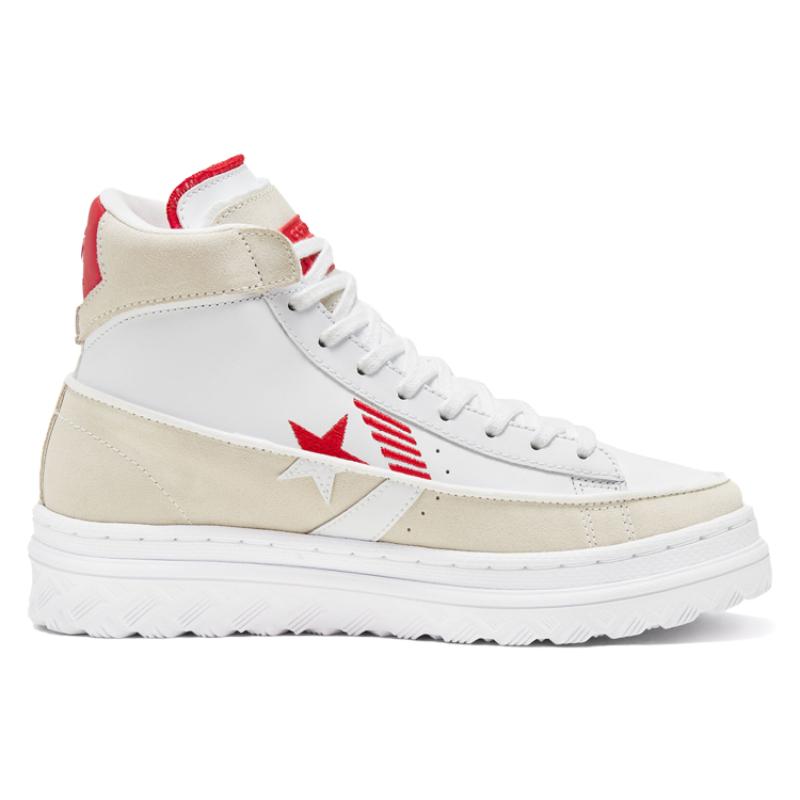 Converse Cons Pro Leather X2 Высокие кеды для скейтборда Унисекс Белый Красный