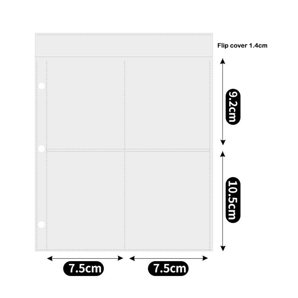 10 шт или 25 шт прозрачные листы для переплета фотокарточек Kpop с несколькими карманами фотоальбом фото