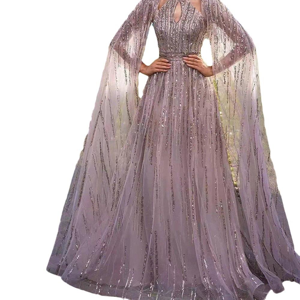 Новая весенне-летняя европейская и американская женская одежда, платье-сетка с темпераментом, платье, вечернее платье с бахромой и пайетками, платье