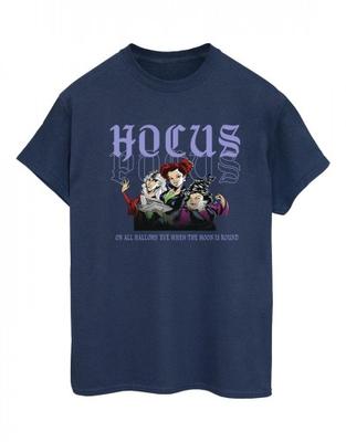 Женская/дамская футболка Hocus Pocus Hallows Eve из хлопка Boyfriend