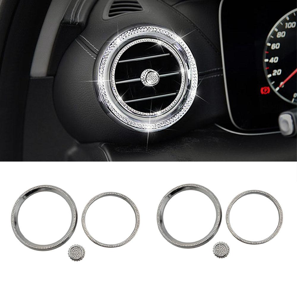 Для Mercedes Benz E Class W213 2016-центральная консоль кондиционер розетка переменного тока вентиляционное отверстие ремонт кольцо с наклейкой с кристаллами и бриллиантами