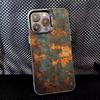 Ретро Индустриальный Стиль Ржавый Чехол Для Телефона Для iPhone 16,15,14,13,12,11,8,7,Pro,Max,Plus,Mini,XS,SE Противоударный Черный Матовый Жесткий