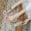 Fashion Flat Rubber Open Toe Chic and Elegant Summer 2025 Offers Ladies Shoes Korea Comfortable Vip Sale Daily The Best Women's Sandals