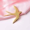3PCS Swallow Shaped Swallow Brooches Gold Silver Bird Breastpin Swallow Brooch Pins  Jewelry Gift