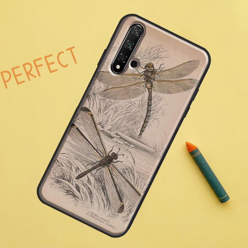 Чехол с узором стрекозы для Huawei Nova Y90 Y70 Y61 Y60 9 10 SE Nova 5T 11i 8i 7i 3i P20 P40 P30 Lite P60 Pro