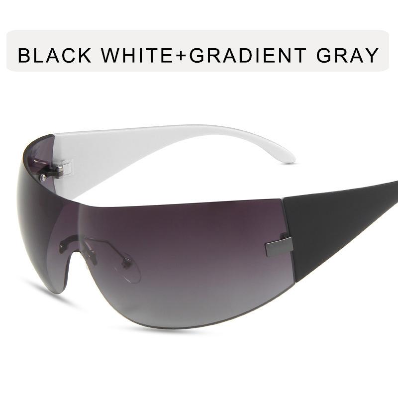 Европейско-американский стиль Мужские Женские Солнцезащитные очки Хип-хоп Y2K Велосипедные Солнцезащитные очки Женские Уличные Защита от УФ-лучей Мужские Женские Солнцезащитные очки