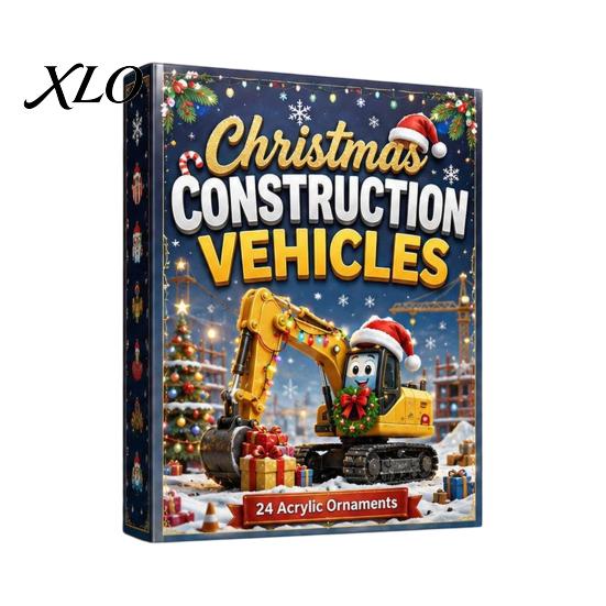 Kids Holiday Surprise Gift Transportation Vehicles Advent Calendar 2026 for Kids, 24 Day Christmas Countdown Set Box with Collectible Acrylic