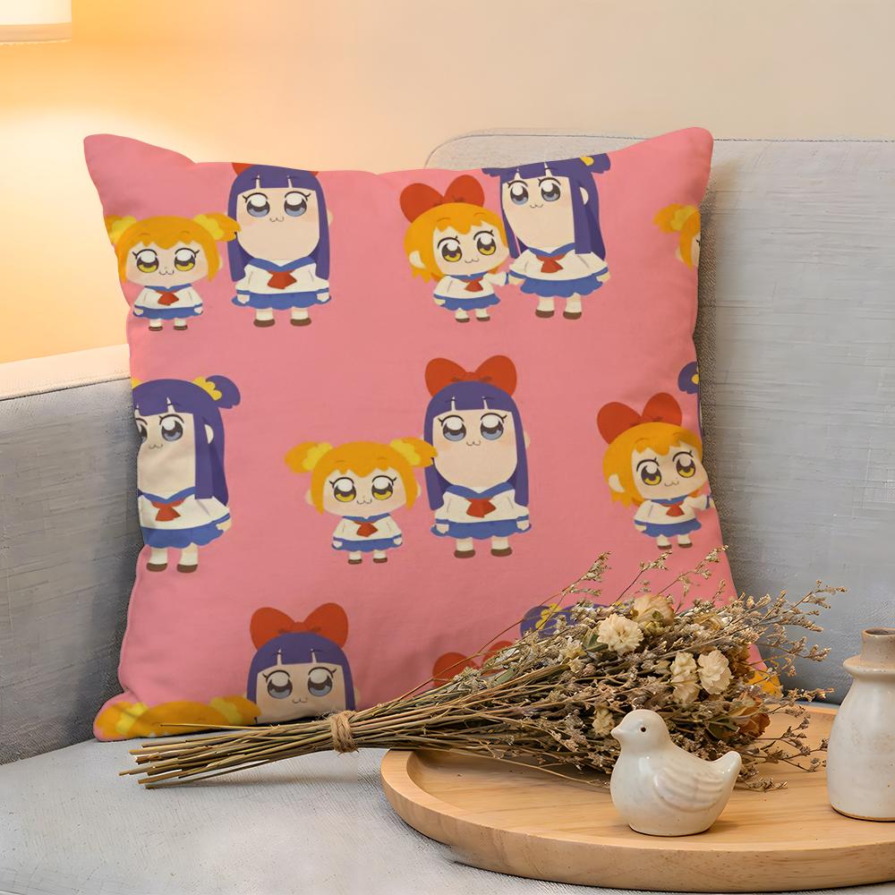 Cushion Cover Linen SkinFriendly Soft Decorative Case For Sofa Home Decor Cute Anime Pop Team Epic Pillow cover