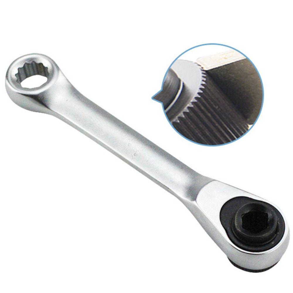 1/4 Inch Mini Ratchet Wrench Double Headed Screwdriver Bit Tool Socket Ratchet Wrench Bicycle