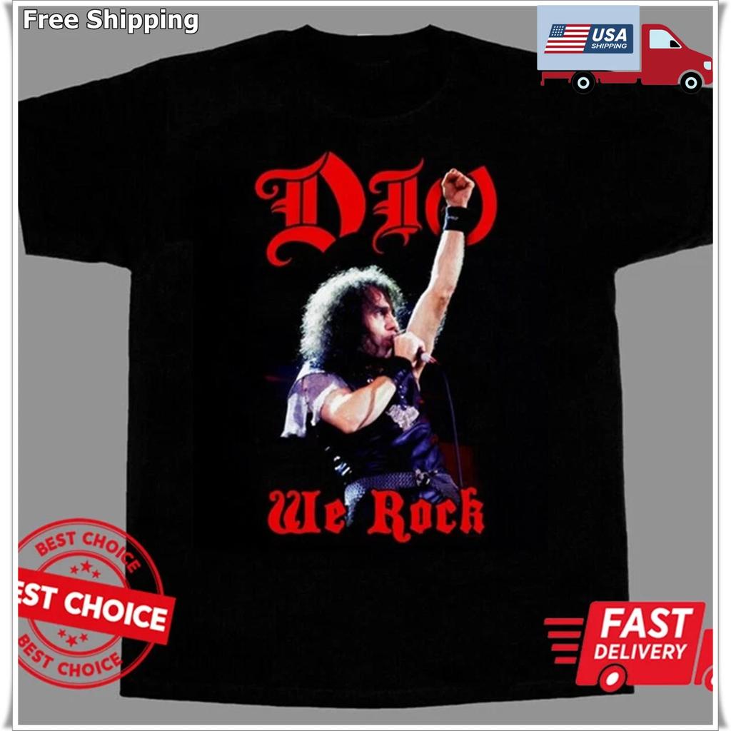 Dio We Rock Metal Music men black T-Shirt S-3XL Q4465