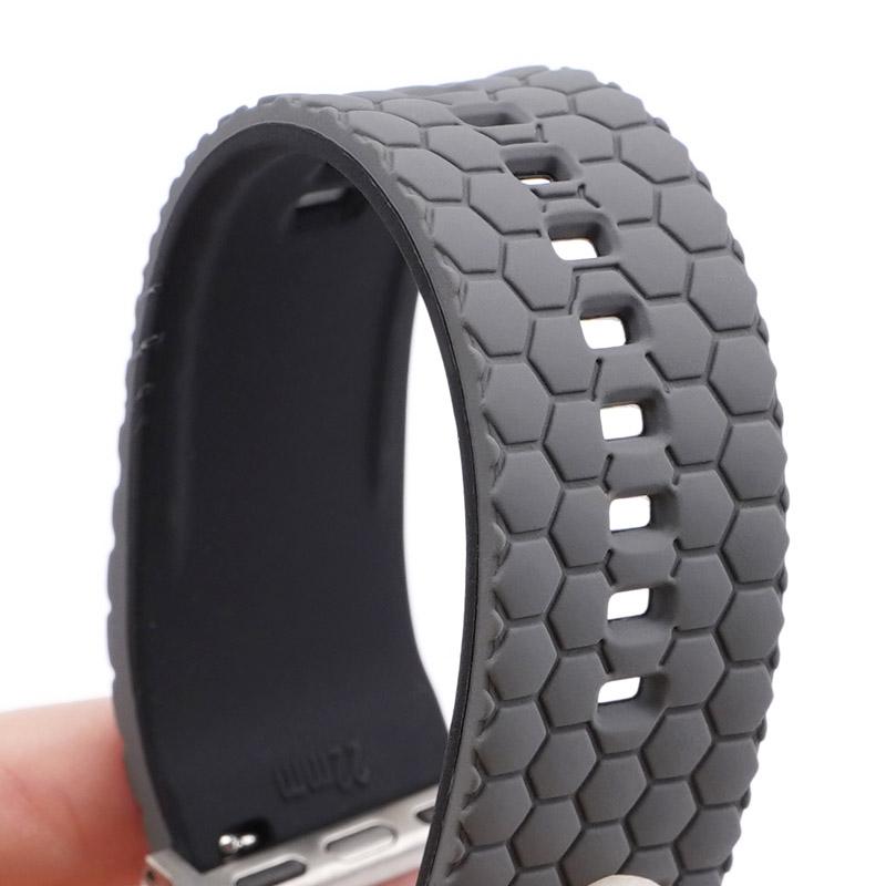 Силиконовый ремешок с сотовой текстурой для Apple Watch Band 45мм 44мм 41мм 40мм 42мм Браслет для iWatch Series 7 6 SE 5 4 3 Ремешок для часов
