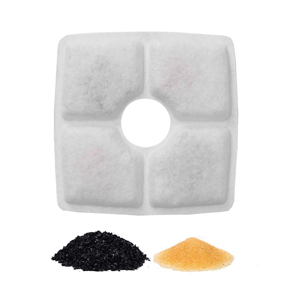 4/6/8/12 Pcs Cat Water Fountain Triple Filtration Dog Drinking Fountain Filter Square 125mm Pet Water Dispenser Filter
