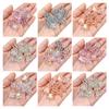 10pcs Jewelry Accessories Highlighting Transparent Bracelet Necklace Magic Color Four-petal Flower Loose Beads UV Plated Accessories