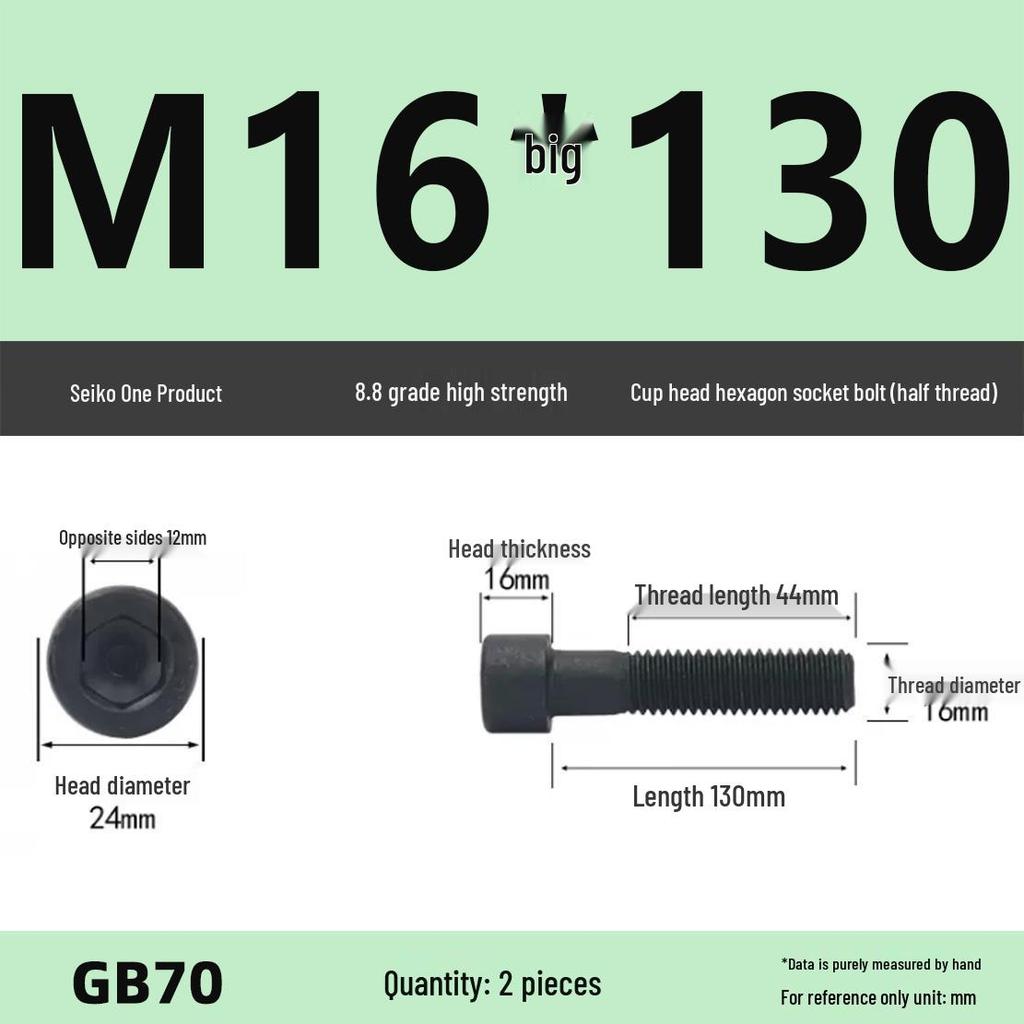 8.8 High-Strength Socket Head Cap Screw Bolt (M4-M16)