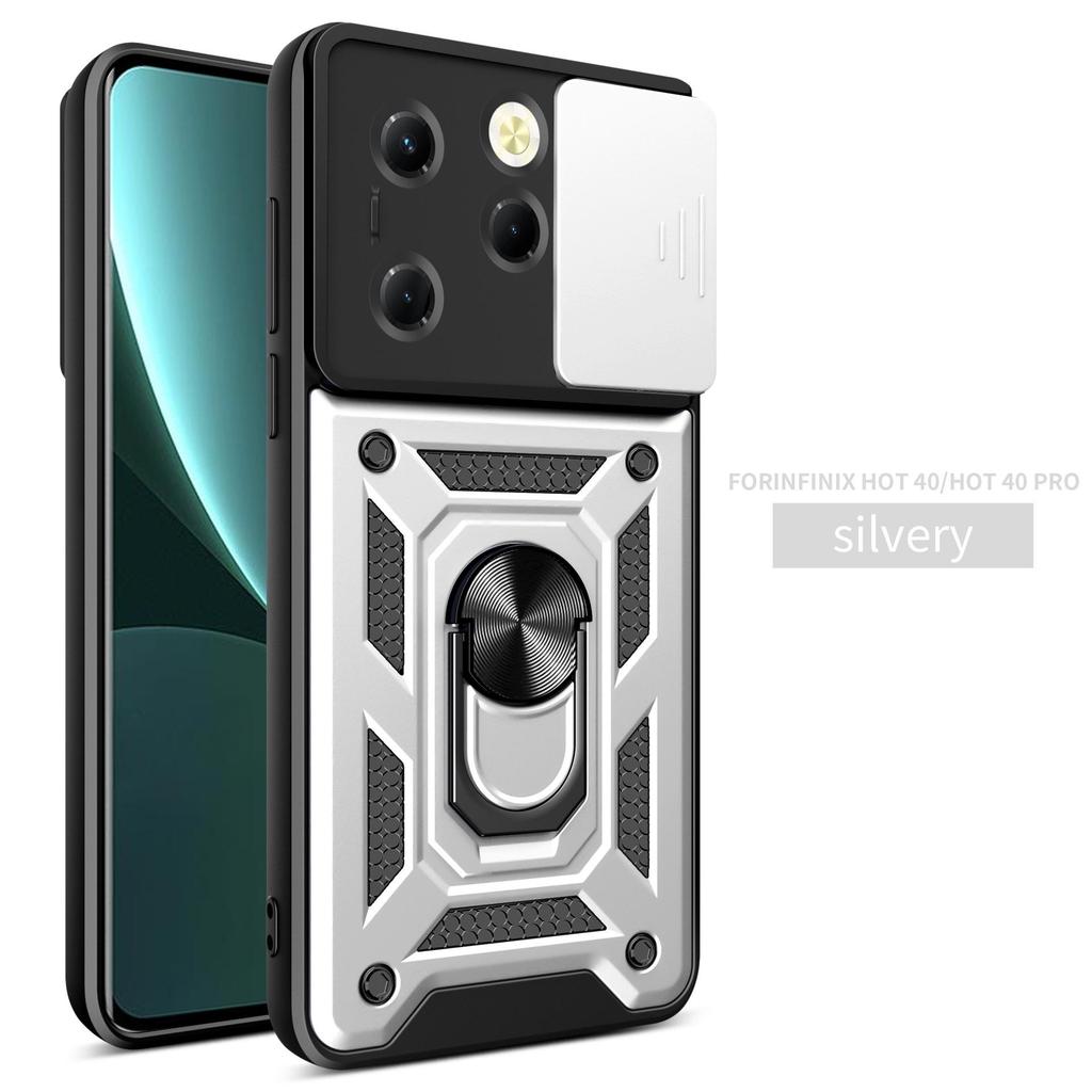 Infinix Hot 50 Pro & Spark Go 2024 Full-Coverage Anti-Drop Push-Window Phone Case