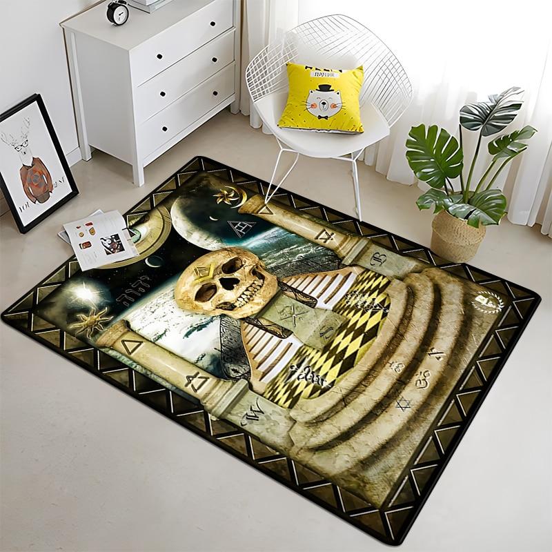 Freemason Masonic Illuminati  Printed Pattern Rug Baby Play Mat Living Room Carpet Decoration Fitness Pet Carpet Tapestry
