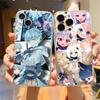 Прозрачный чехол для телефона Genshin Impact для iPhone 15 14 13 12 Mini 11 Pro Max XS X XR 7 8 Plus, прозрачный противоударный силиконовый чехол