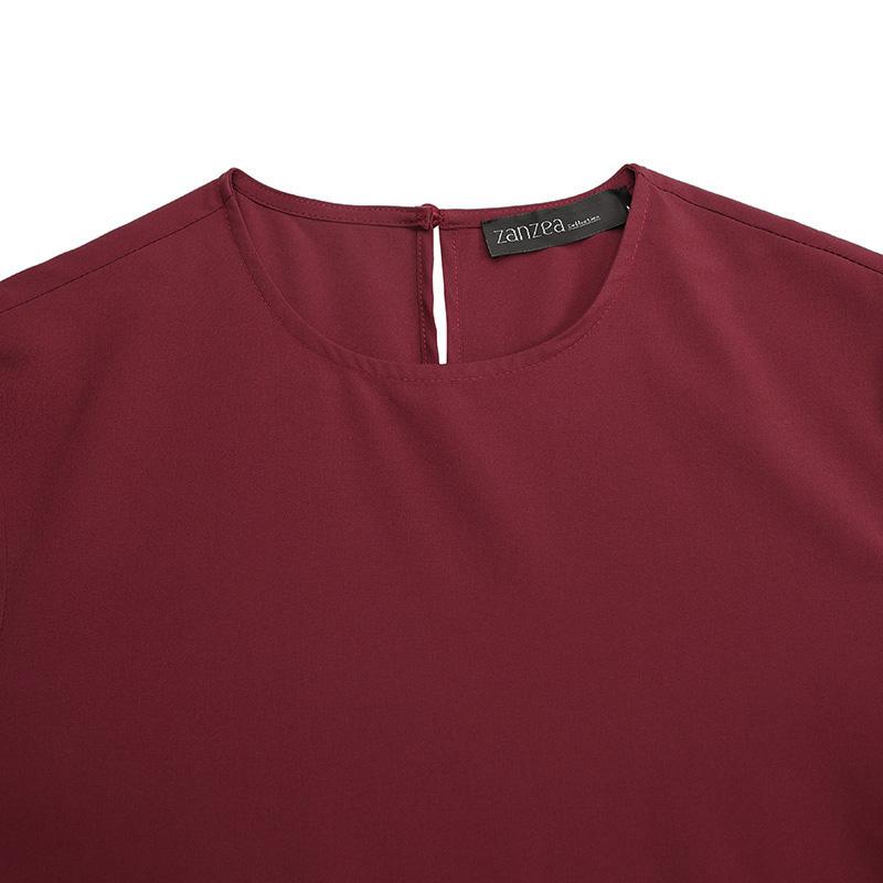 ZANZEA Женское сетчатое пэчворк-повседневное платье с круглым вырезом и длинными рукавами