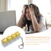 Mechanical Keyboard Fidget Keychain Stress Anxiety Relief Portable Travel Quiet Kids Adults 4 Keys Keyboard Clicking Sensory Keycap Toy