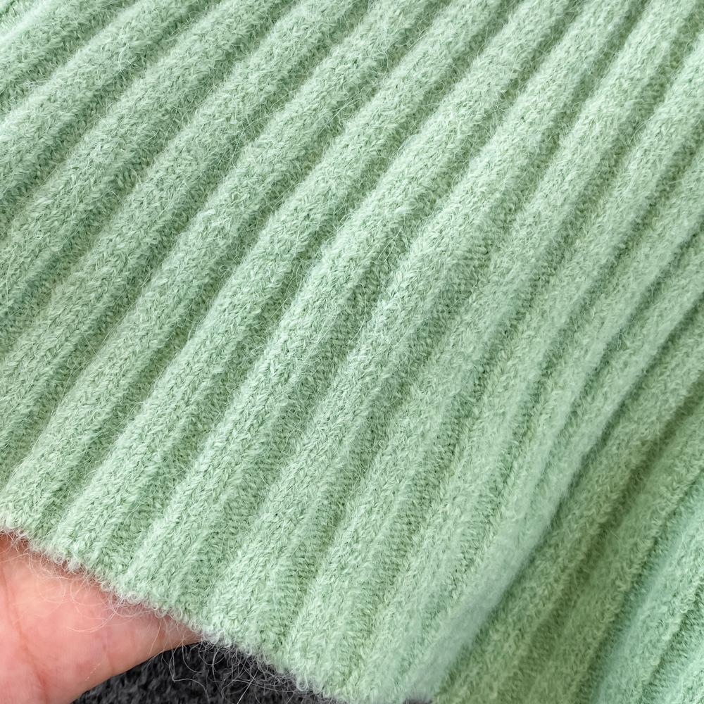 Женский осенне-зимний свитер с круглым вырезом и бисером, с высокой талией и открытым пупком, вязаное платье-топ из двух предметов