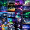 Full Round 5D DIY Diamond Painting Cross Stitch Planet  Aurora  Night Landscape Mosaic Handmade Gift Art