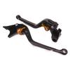 K56 Черный Kawasaki Тормоз и Сцепление Совместимый с Vulcan Versys и Ninja 650 (оранжевый) Рычаги, 6-ступенчатая регулировка, Длинные, ZX-25R, Z650, Z900, S, 650,