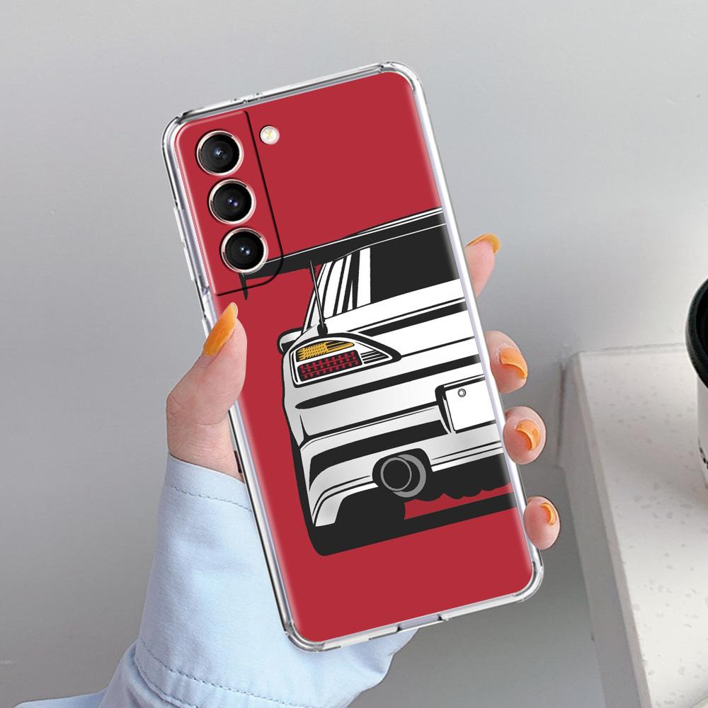 Чехол для телефона Samsung Galaxy S26 S25 S24 S23 S22 Ultra S20 S21 FE 5G Plus Мягкий прозрачный чехол Япония JDM Спортивные автомобили Комикс
