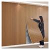 Wood Slat Wallpaper, Peel and Stick Wallpaper, Wood Texture Wall Panels, Grating Stripe Contact Paper, for Living Room (L9.84xW1.97ft)