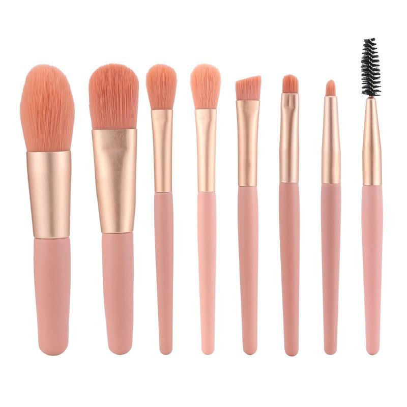 8 Pcs Mini Travel Portable Soft Makeup Brushes Set Eye Shadow Foundation Powder Eyelash Lip Concealer Blush Make Up Brush Set