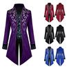 Vintage Tailcoat Gothic Vampire Cosplay Coat Medieval Court Stage Performance Jacket Halloween