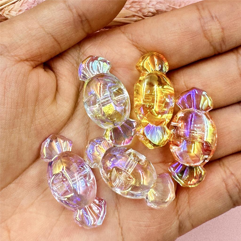 Home Party Supplies Materials DIY Bracelet 5pcs 14.5*31mm Jewelry Accessories Candy Loose Beads Transparent Jewelry Making Mobile Phone Chain