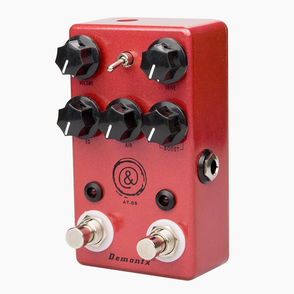 Гитарная педаль эффектов Demonfx AT-DS Overdrive Distortion КРАСНАЯ