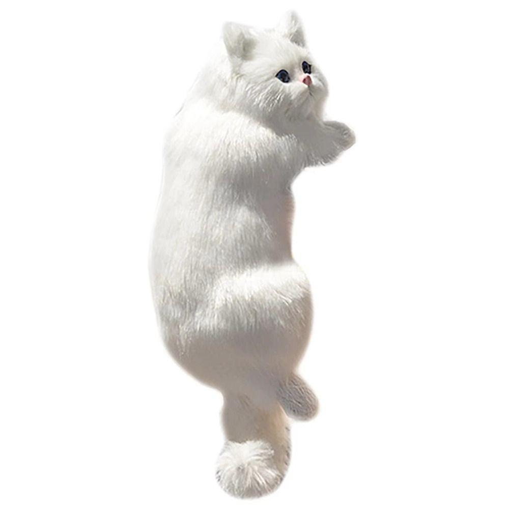 Furry Simulation Cat Hanging Ornament Realistic Fake Cat Model  for Desktop Decor