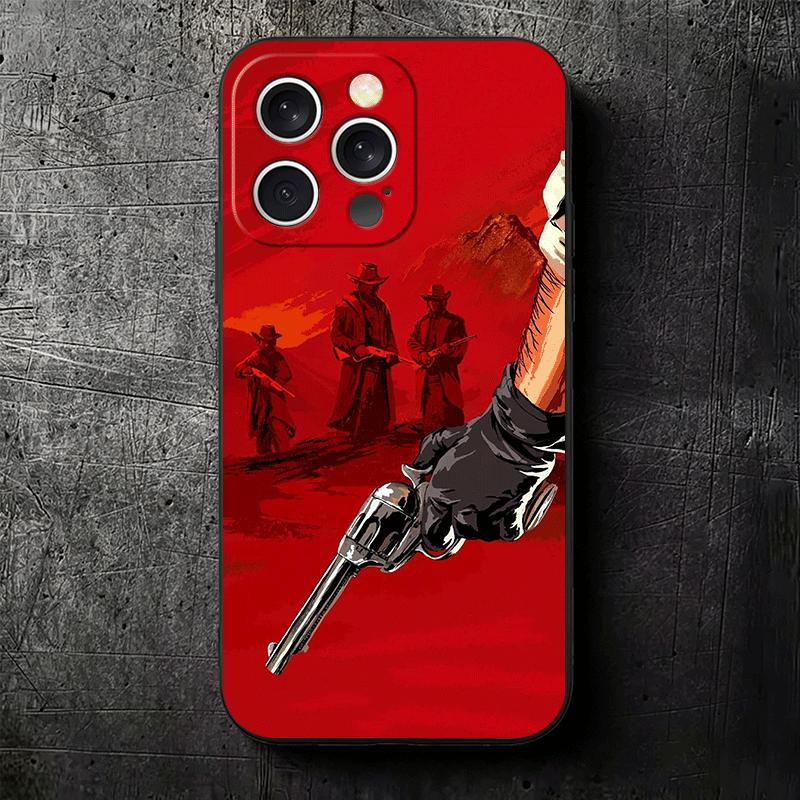 Мягкий чехол для телефона Red Dead R-Redemption для iPhone 16 16E 17 Air 15 Pro Max 14 Plus 13 Mini 11 12 7 Черная задняя крышка