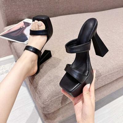 Модные новые летние женские тапочки на платформе с высоким каблуком, модные женские туфли с открытым носком для ночного клуба, туфли для стриптиза