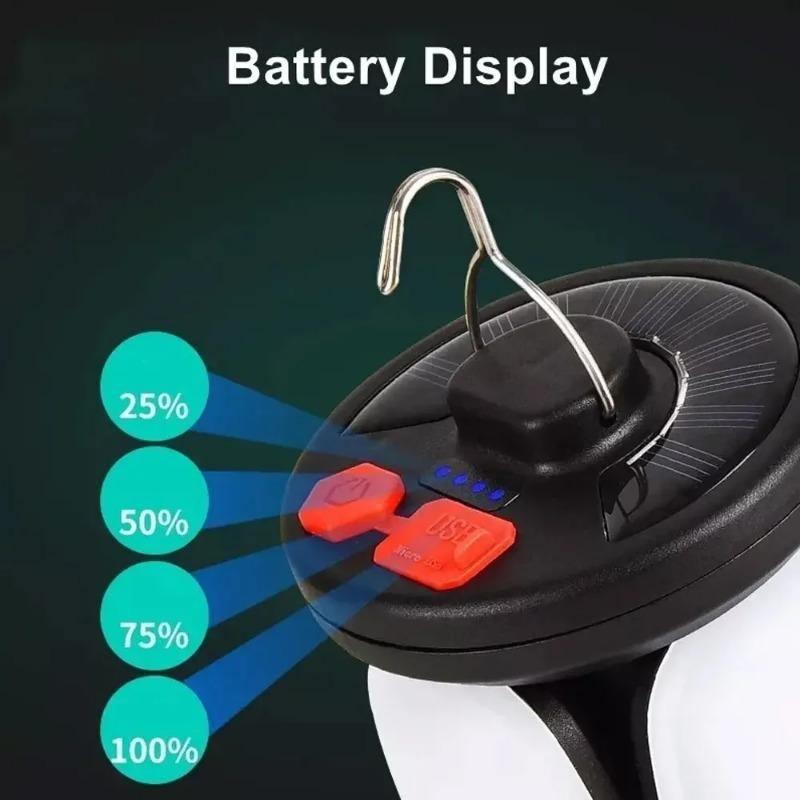 Светодиодный портативный фонарь, перезаряжаемый кемпинговый фонарь с 6 режимами освещения, палаточный фонарь, наружный аварийный мобильный источник питания