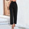 Women's Pants with Belt Commuter Style Workplace Pants High Waisted Wide Leg Pants Casual Pants