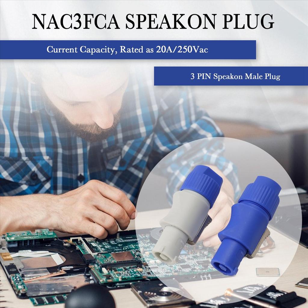 20 шт. NAC3FCA NAC3FCB Speakon Разъем 3-контактный Штекер Powercon 20A 250V AC Разъем питания Синий и Серый Белый