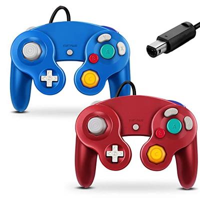 Игровой контроллер FIOTOK для GameCube, Классический проводной контроллер для Wii Nintendo Gamecube (Красно синий)