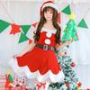 Milky Time Women's 4-Piece Santa Costume Set with Cloak and V-Neck Cloak